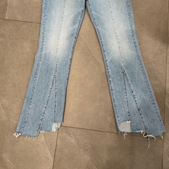 NWT Mother The Insider Crop Pointy Fray Bootcut high waisted Denim jeans size 27 - Picture 3 of 10